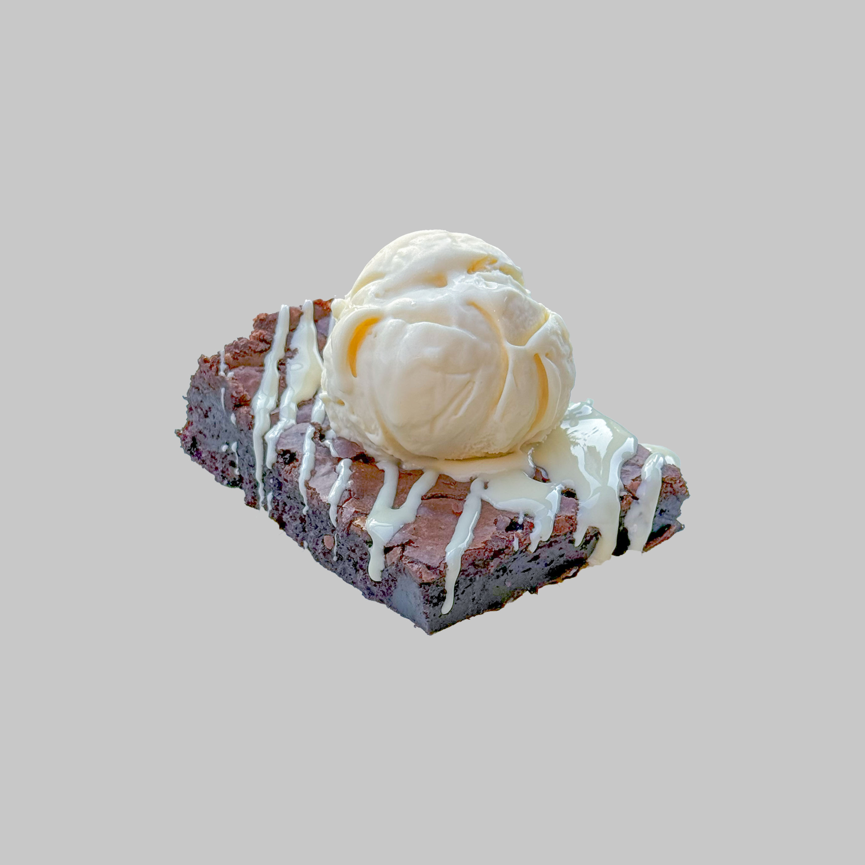 Brownie with ice cream